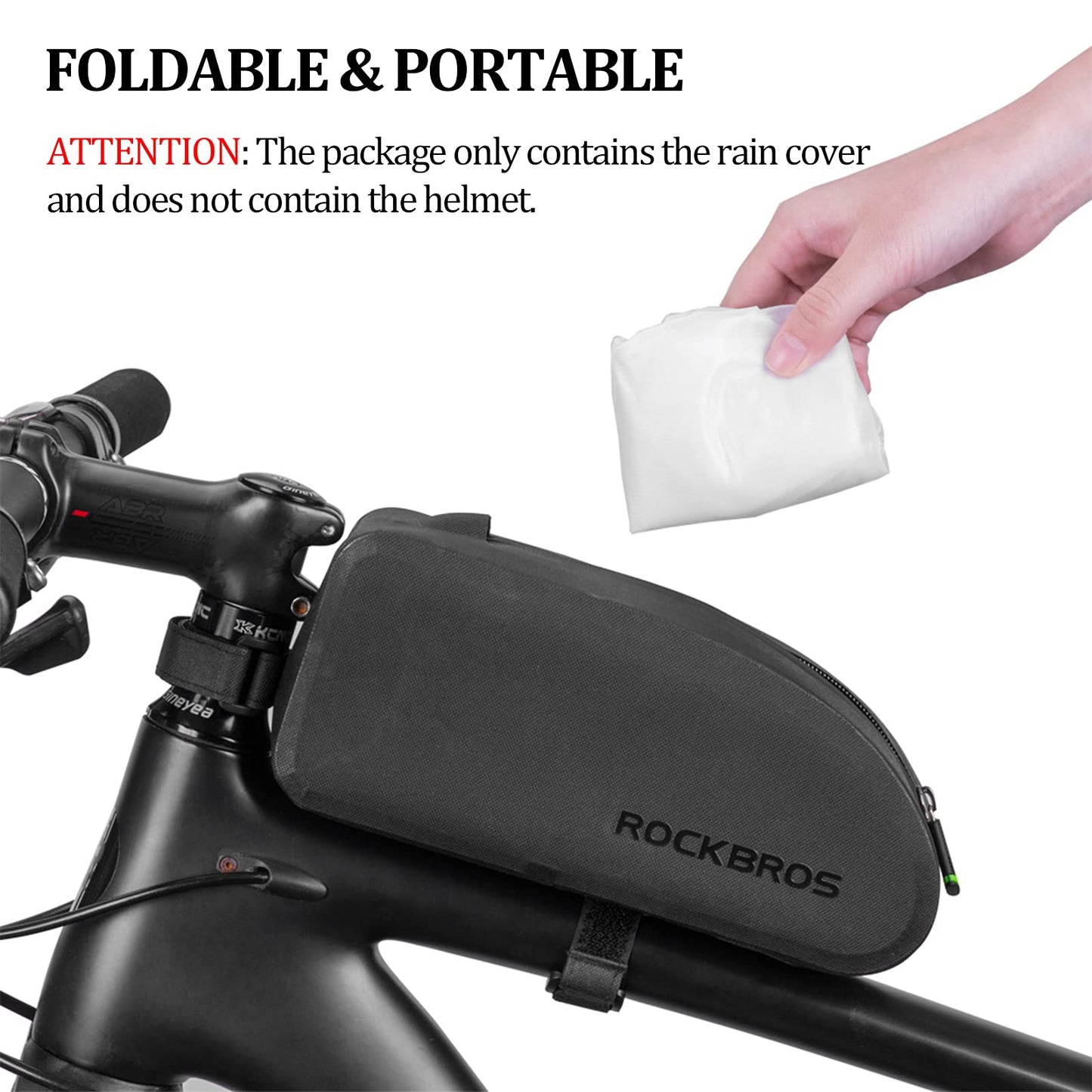 ROCKBROS Bike Helmet Cover with Reflective Logo Rainproof & Dustproof #Color_Green