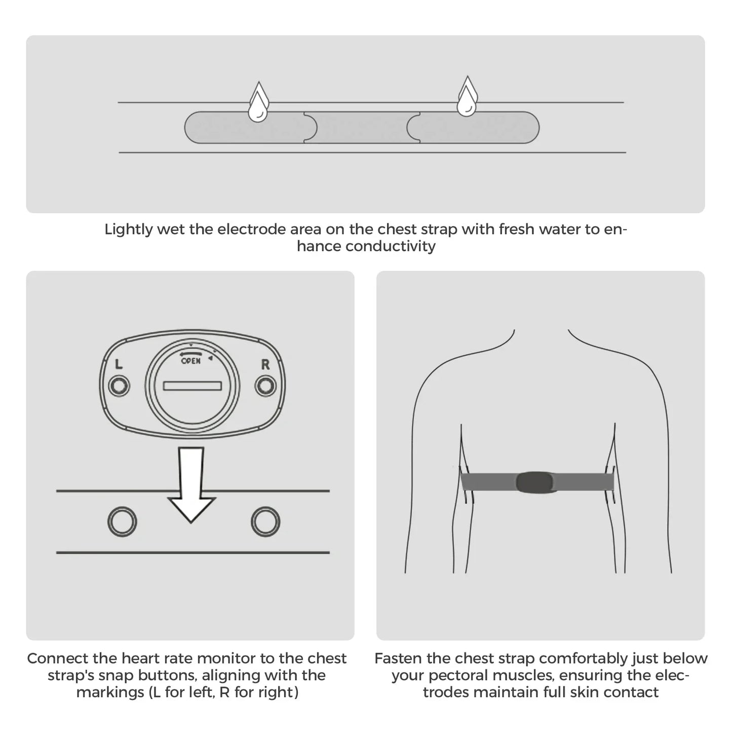 ROCKBROS heart rate monitor chest strap bluetooth ant+