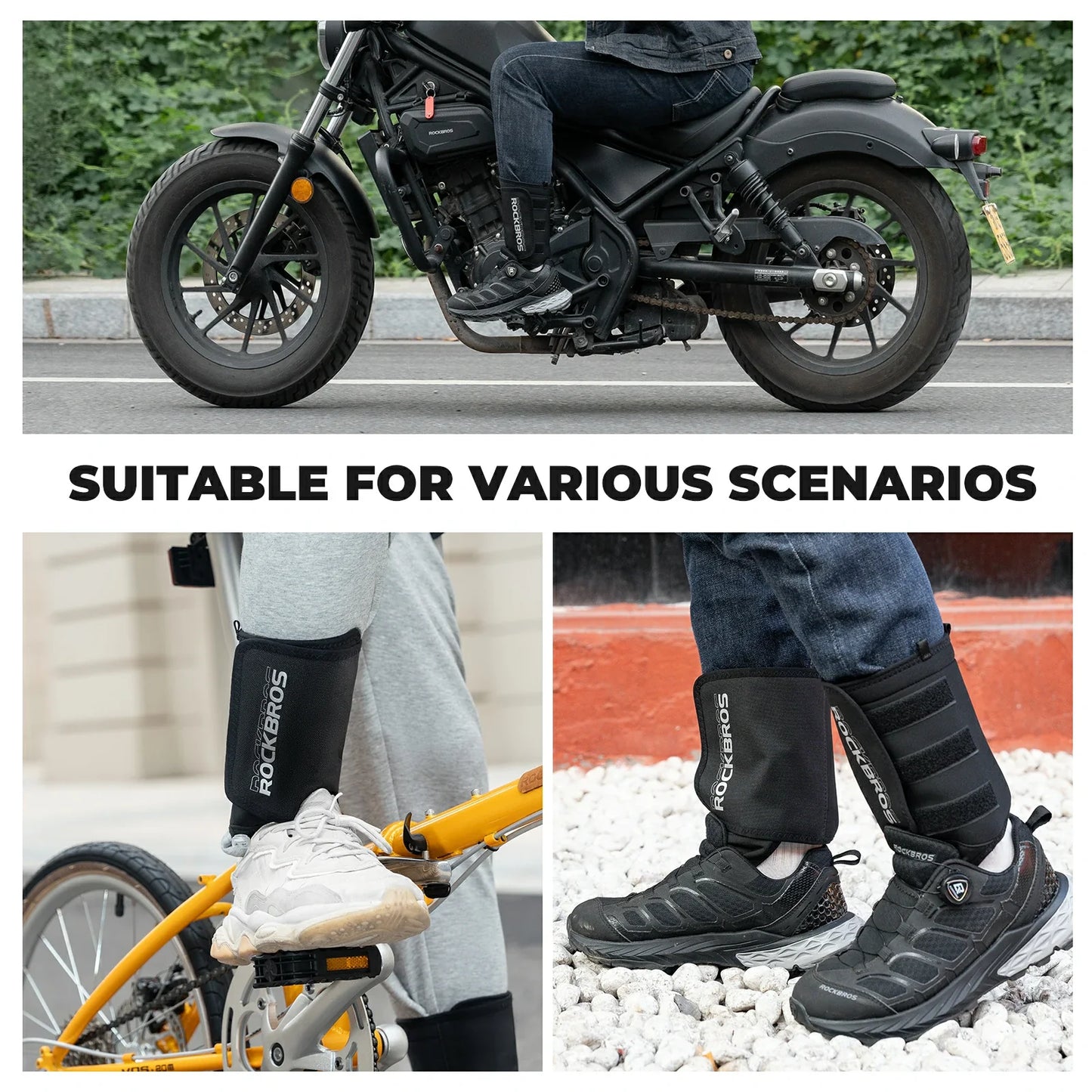 ROCKBROS reusable ankle warmers windproof winter