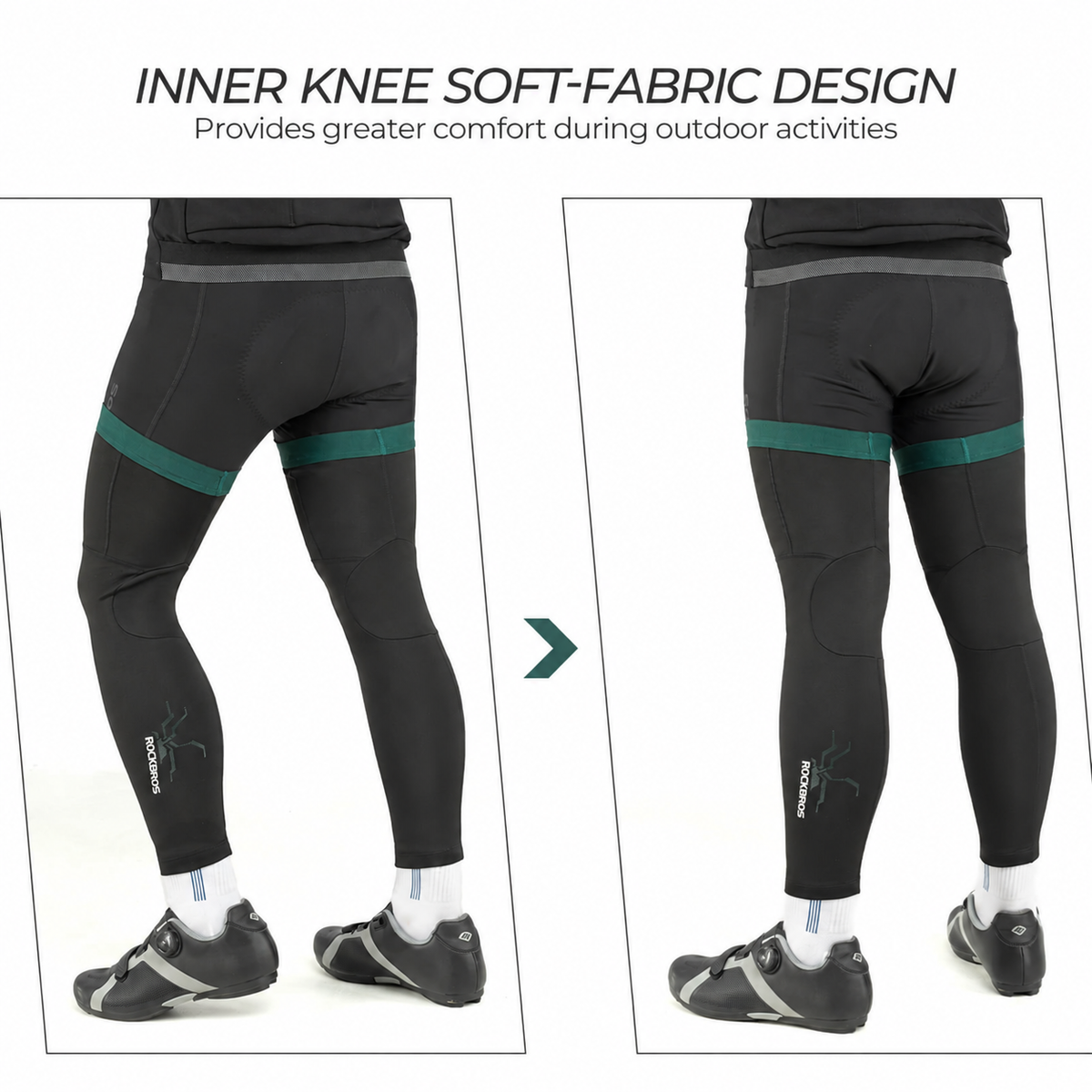 Jambières de cyclisme d'hiver thermiques S-3XL (1 paire)