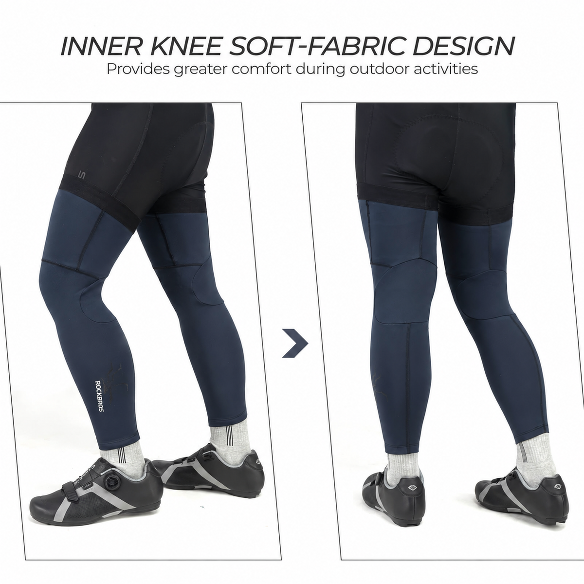 Jambières de cyclisme d'hiver thermiques S-3XL (1 paire)