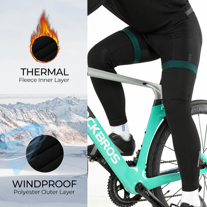 Jambières de cyclisme d'hiver thermiques S-3XL (1 paire)