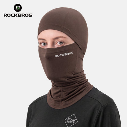 ROCKBROS cagoule hiver coupe-vent en Tencel et laine mérinos