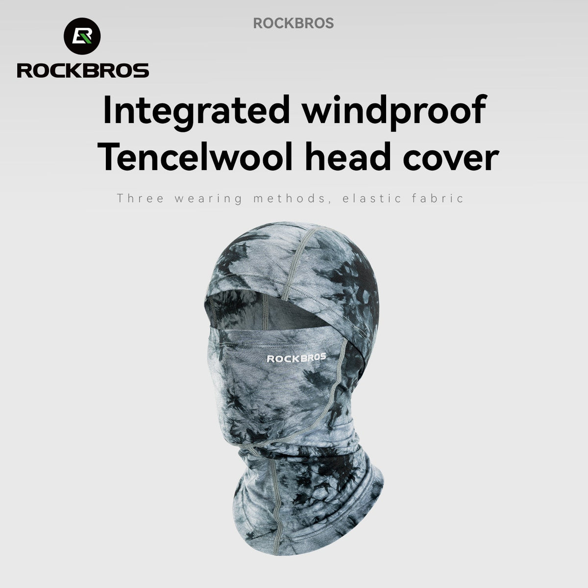ROCKBROS cagoule hiver coupe-vent en Tencel et laine mérinos