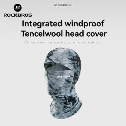 ROCKBROS cagoule hiver coupe-vent en Tencel et laine mérinos