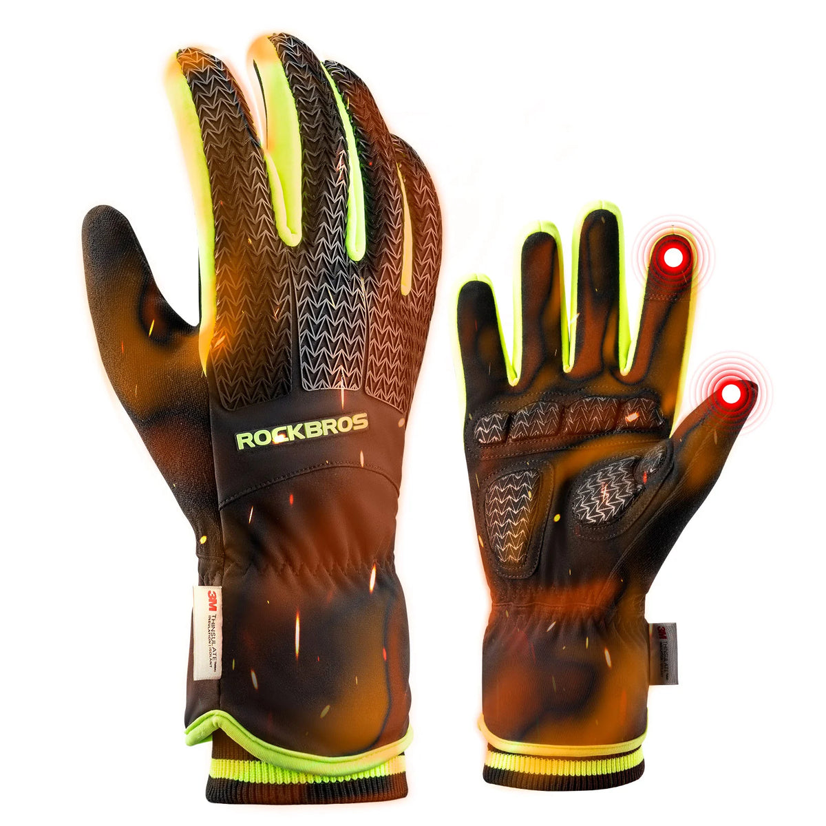 ROCKBROS Warm Winter Windproof Anti-Slip Touchscreen Gloves
