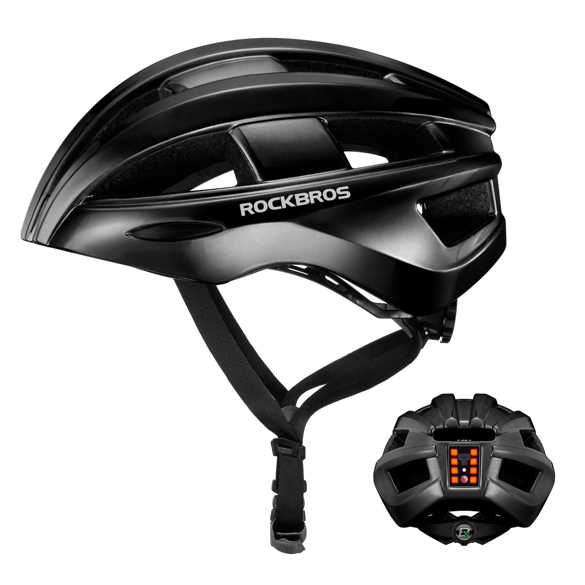 ROCKBROS Bicycle Helmet MTB Road Cycling Rear Light s Integrally-molded EPS+PC Ultralight #color_black