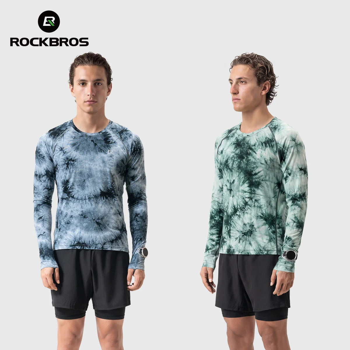 ROCKBROS haut running manches longues en laine mérinos, respirant