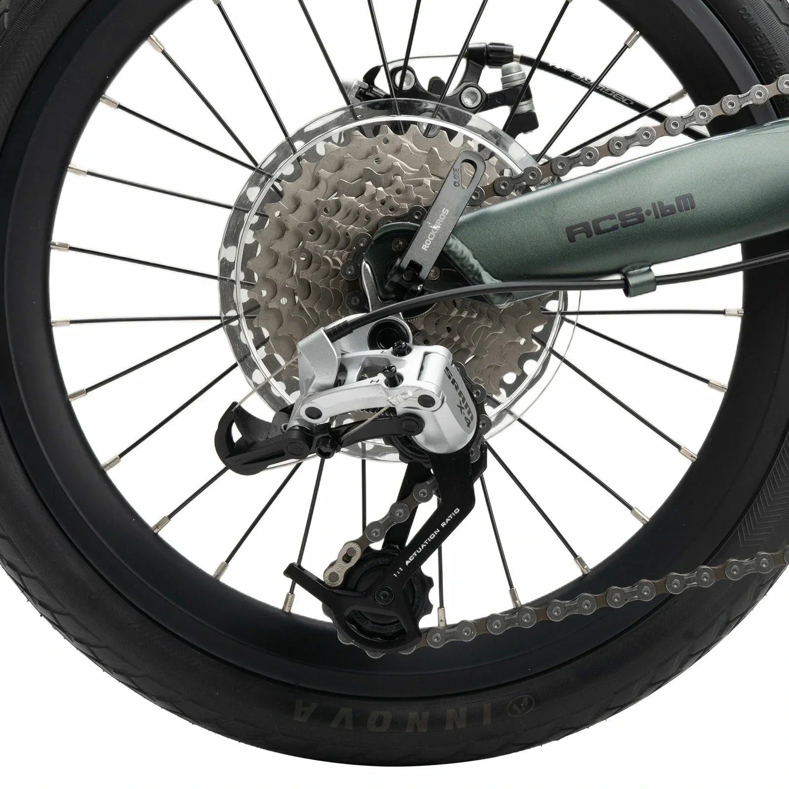 16 Inch Folding Bike 9 Speed #Color_Green