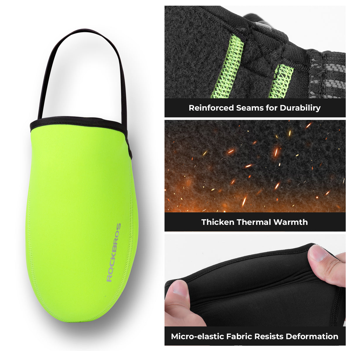 ROCKBROS - Sur-chaussures de cyclisme hydrofuges en Kevlar