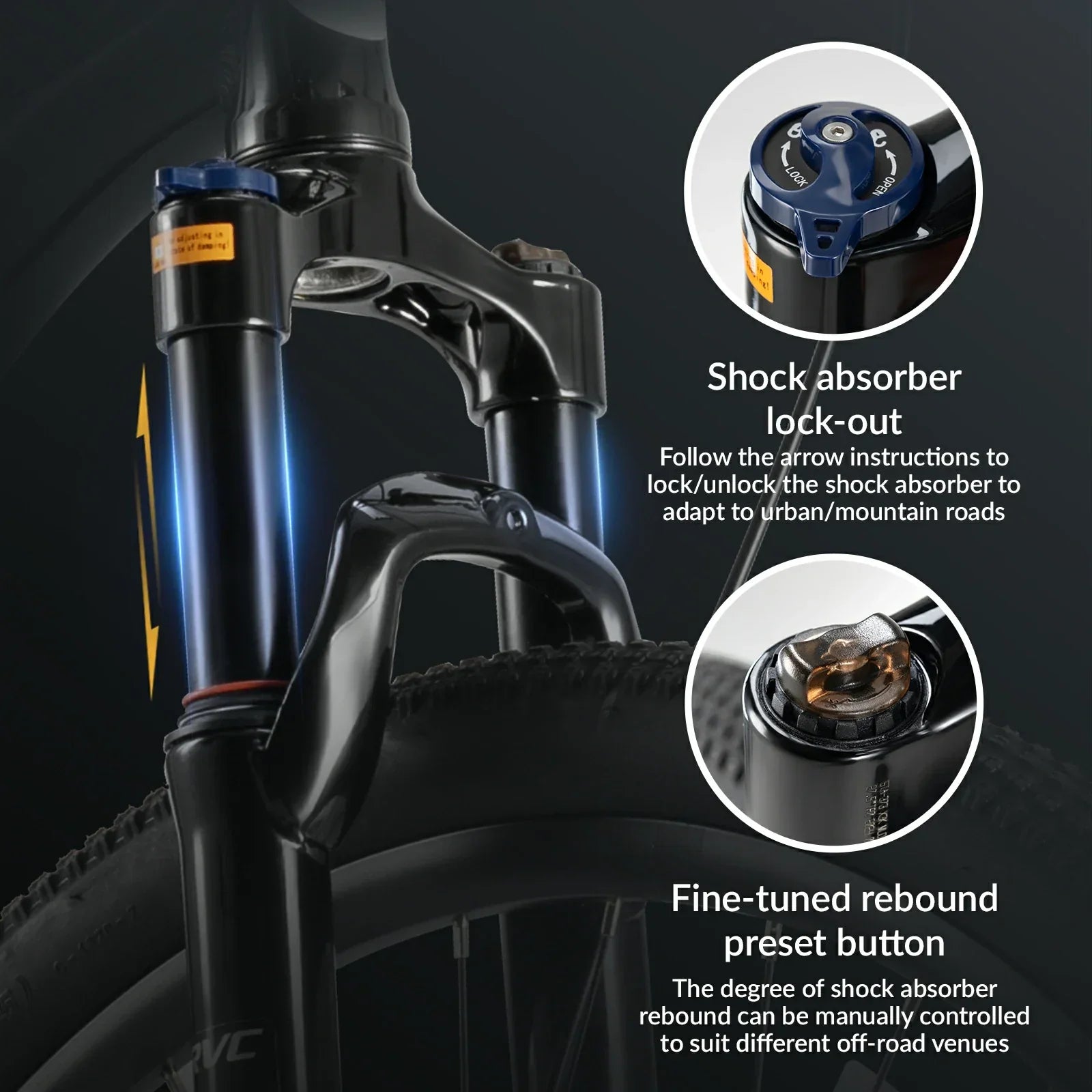 Hydraulic disc brake system on ROCKBROS MT200 mountain bike.