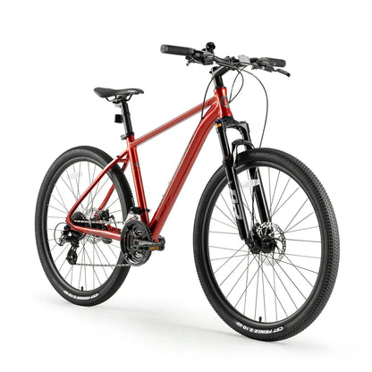 Hydraulic disc brake system on ROCKBROS MT200 mountain bike.
#color_red