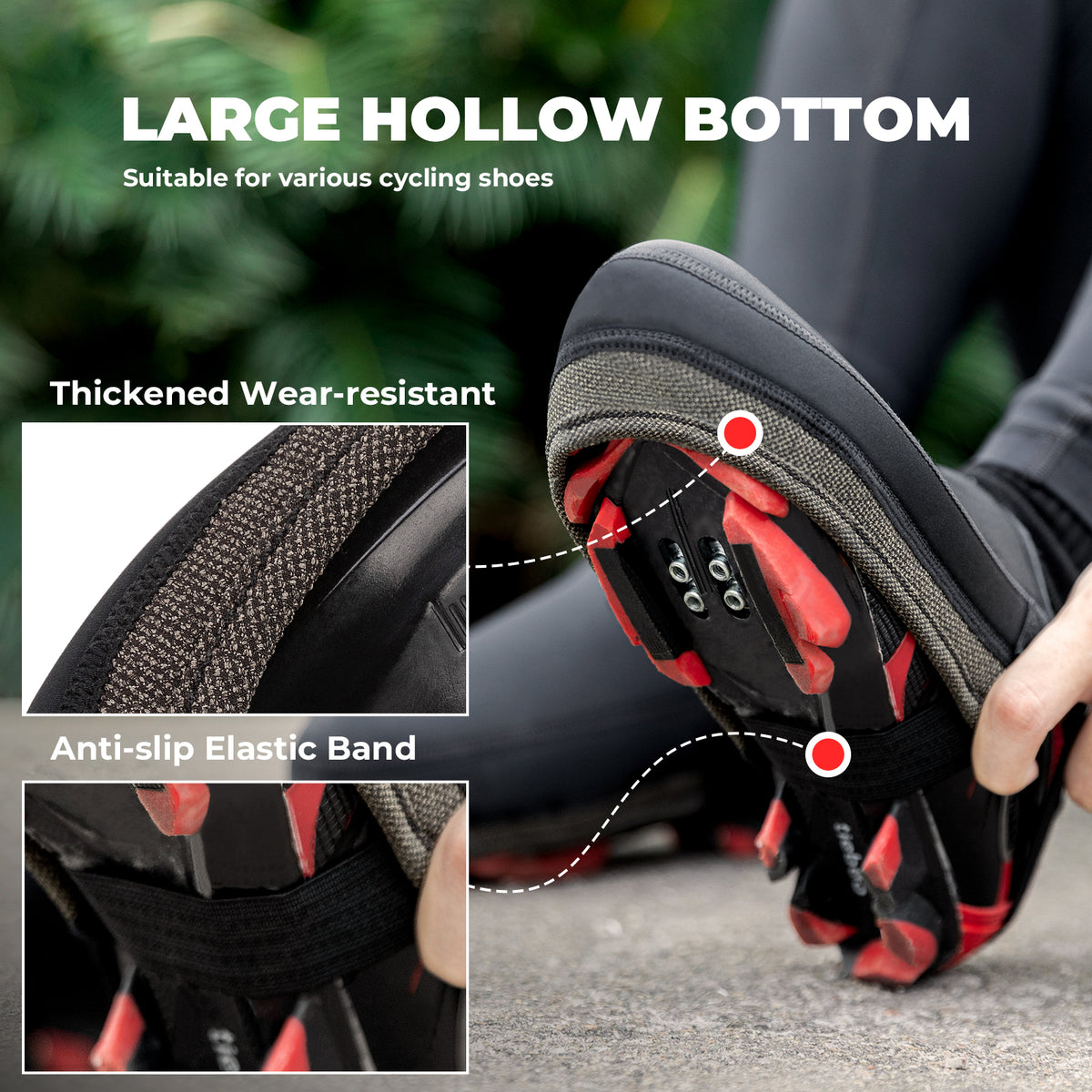 ROCKBROS - Sur-chaussures de cyclisme hydrofuges en Kevlar