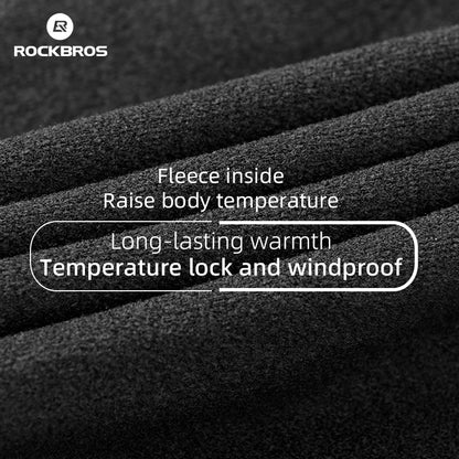 ROCKBROS Ensemble Manches de Bras & Jambières Thermiques Hiver Élastiques, Protection pour Cyclisme (1 Paire Chaque)