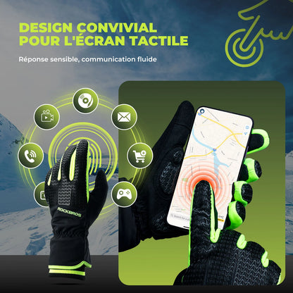 ROCKBROS Warm Winter Windproof Anti-Slip Touchscreen Gloves