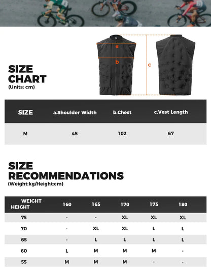 Lightweight Thermal Cycling Gilet with 3D Air-Layer Insulation