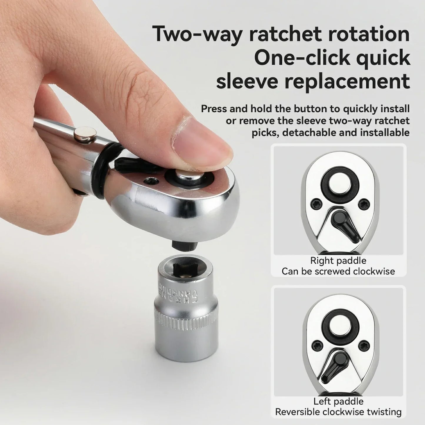 ROCKBROS Adjustable Torque Wrench Set for Bicycle Maintenance 72-tooth 2-24 Nm Torque - ROCKBROS-UK