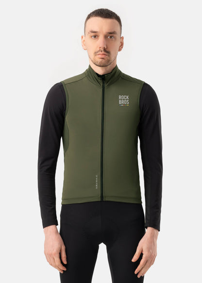 ROCKBROS Road-to-Sky Wind Proof Warm Vest #Color_Army Green