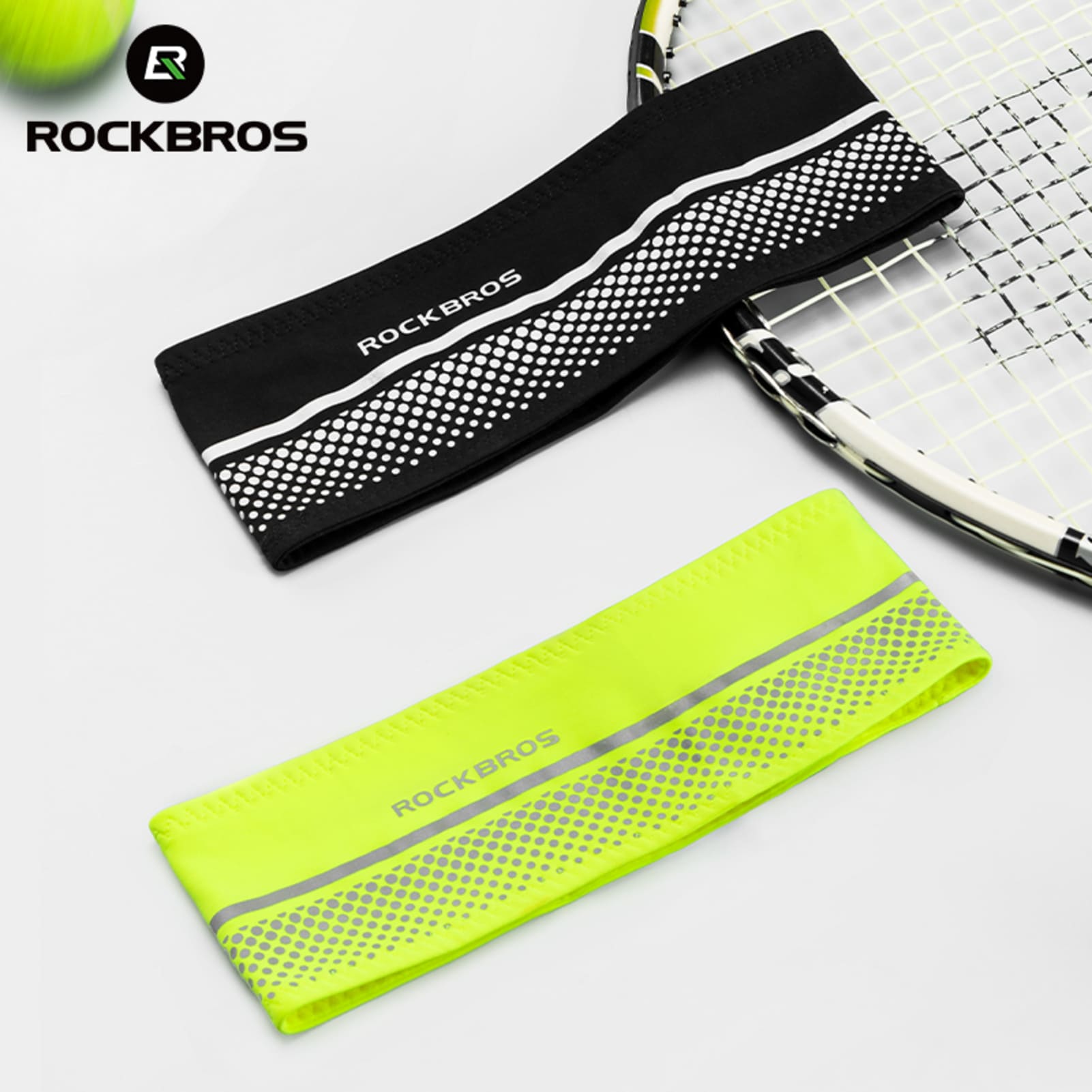 ROCKBROS Reflective Sports Sweat Band - Stay Cool & Visible 
