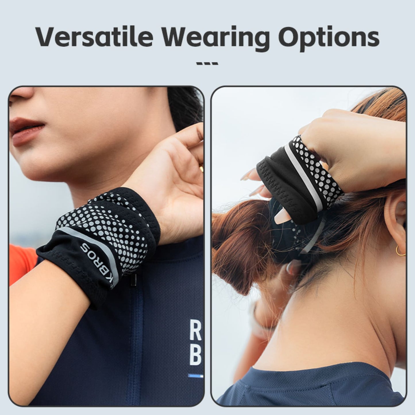ROCKBROS Reflective Sports Sweat Band - Stay Cool & Visible 