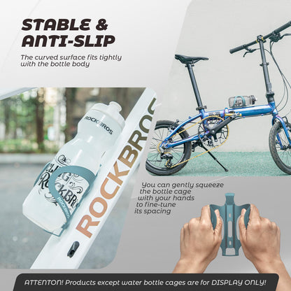 ROCKBROS Aluminum Alloy Lightweight Drinking Bottle Cage for MTB Road Bike #Color_Blue