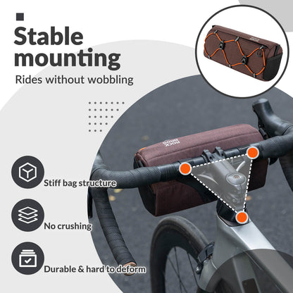 ROCKBROS Handlebar Bag 2.2L – Smart Storage On-The-Go! #Color_Brown