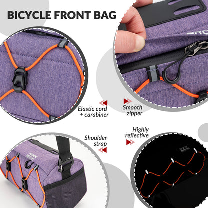 ROCKBROS Handlebar Bag 2.2L – Smart Storage On-The-Go! #Color_Purple