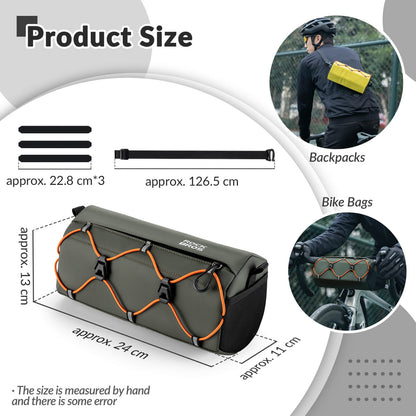 ROCKBROS Handlebar Bag 2.2L – Smart Storage On-The-Go! #Color_Army Green