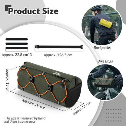 ROCKBROS Handlebar Bag 2.2L – Smart Storage On-The-Go! #Color_Dark Green
