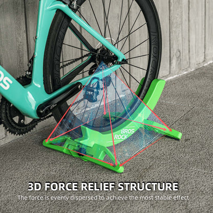 ROCKBROS Bicycle Floor Parking Rack Stand for all 26-80mm Wide Tires #Color_Green