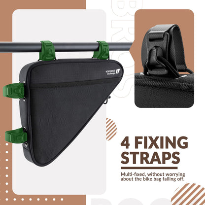 ROCKBROS Bicycle Frame Bag Waterproof Bike Triangle Frame Bag 1.5L