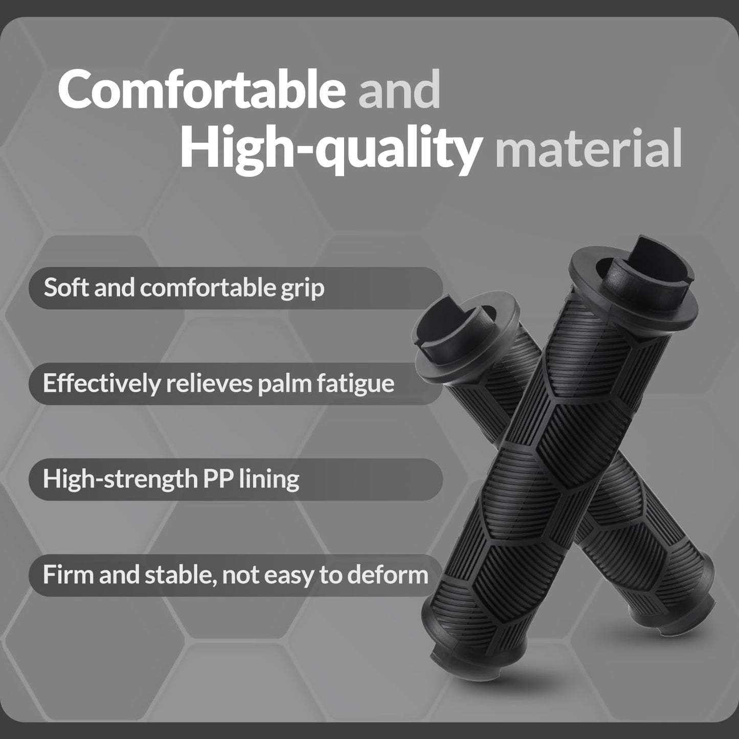 ROCKBROS Bicycle Handlebar Grips Non-slip Rubber Handlebar Grips #Color_Black