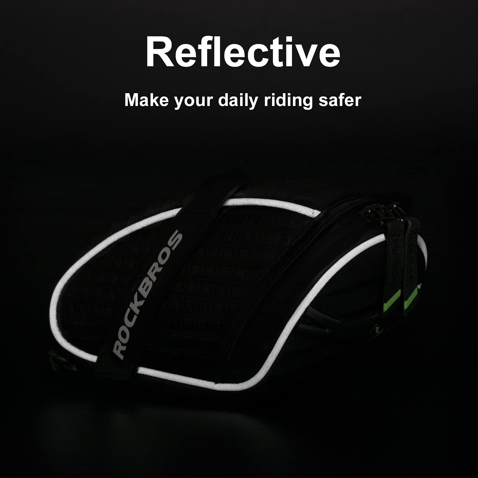 ROCKBROS Bicycle Saddle Bag Under Seat 3D Shell Cycling Seat Pack #Size_Red+tool