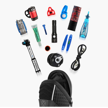 ROCKBROS Bicycle Saddle Bag Under Seat 3D Shell Cycling Seat Pack #Size_Red+tool