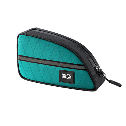 ROCKBROS bicycle triangle frame bag, durable and waterproof storage bag for cycling essentials.#Color_Bule