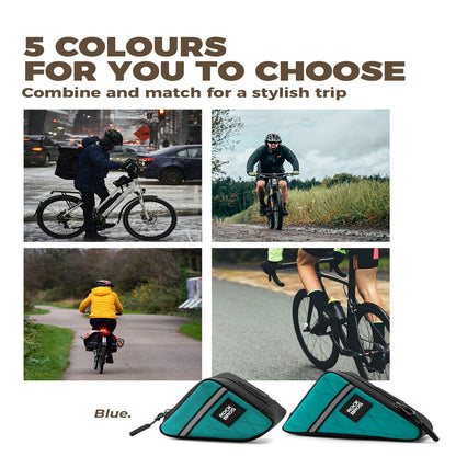ROCKBROS Triangle Frame Bag – Compact Storage for Folding Bikes! #Color_Blue