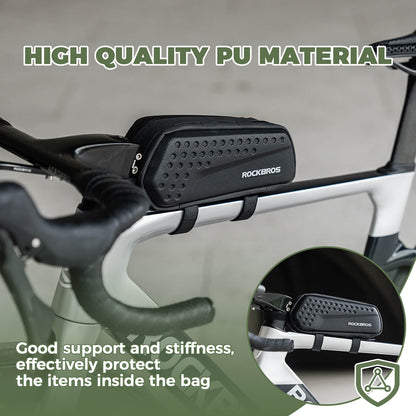​ROCKBROS Bike Frame Bag – Compact 1.1L Storage (Black, Water-Resistant)