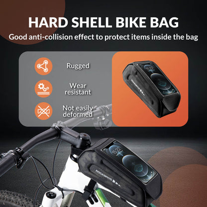 ROCKBROS Bike Frame Bag 1.7L – Smart Storage + Phone Access On The Go!​ #Color_Camouflage