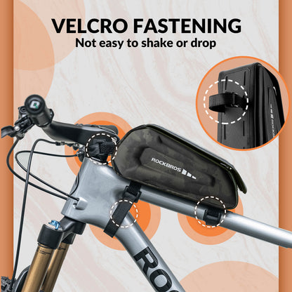 ROCKBROS Bike Frame Bag 1.7L – Smart Storage + Phone Access On The Go!​ #Color_Camouflage