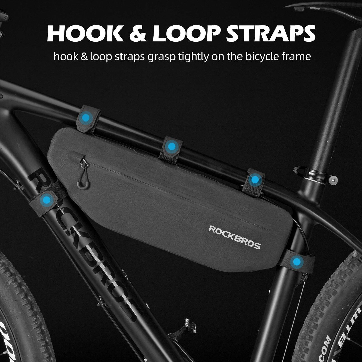 ROCKBROS Bike Frame Bag Waterproof Top Tube Triangle Bag #Size_4L