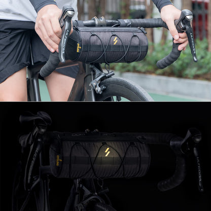 ROCKBROS Bike Handlebar Bag 2L Large Capacity with Shoulder Strap #Color_Black