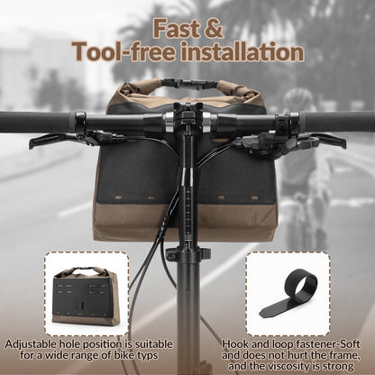 ROCKBROS Bike Handlebar Bag Adjustable & Waterproof Bicycle Basket Bag - ROCKBROS-UK