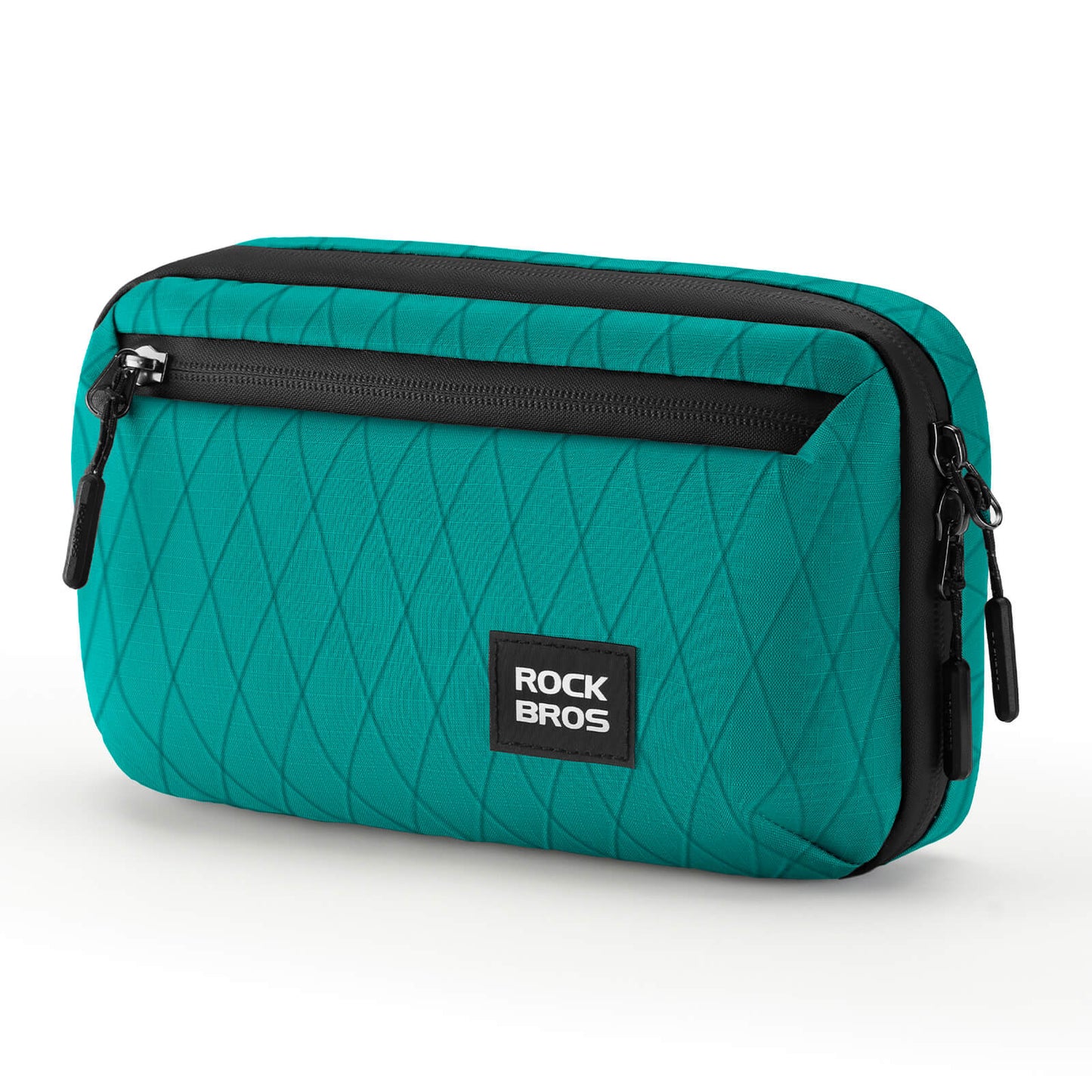 ROCKBROS bike handlebar bag, versatile crossbody bag, 2.1L capacity, durable and practical for cycling. #Color_Turquoise