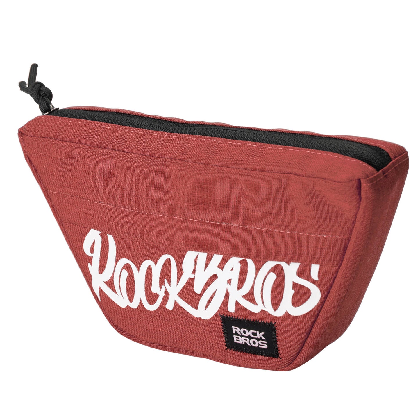 ROCKBROS trapezoid-shaped bike handlebar bags with waterproof design and spacious storage for cycling essentials. #Color_Red