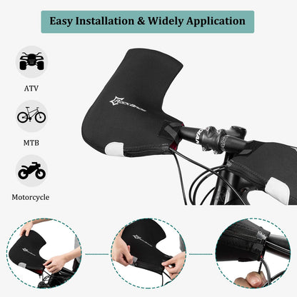ROCKBROS Bike Handlebar Gloves Thermal Cycling Gloves Windproof Waterproof #Style_Style 2
