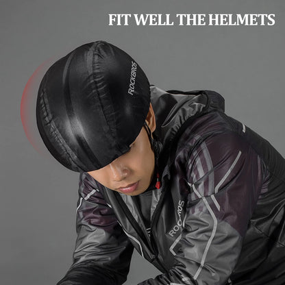 ROCKBROS Bike Helmet Cover with Reflective Logo Rainproof & Dustproof #Color_Green