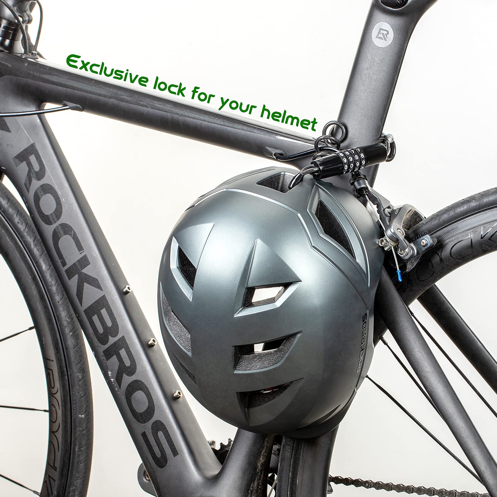 ROCKBROS Bike Helmet Lock Mini Cable Lock 1.5m Bicycle Security Password