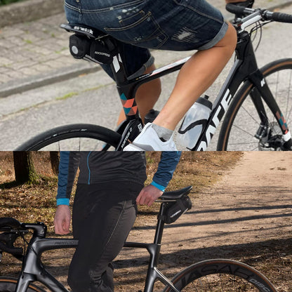 ROCKBROS Bike Mini Saddle Bag Quick Release Under Seat Pouch #Style_Velcro Version