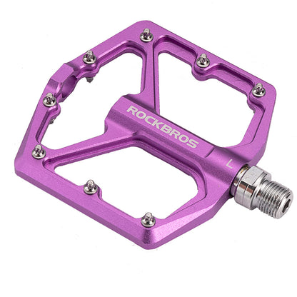 ROCKBROS Bike Pedals Ultra Lightweight Flat  Pedals 9/16 Inch (Pair) #Color_Purple