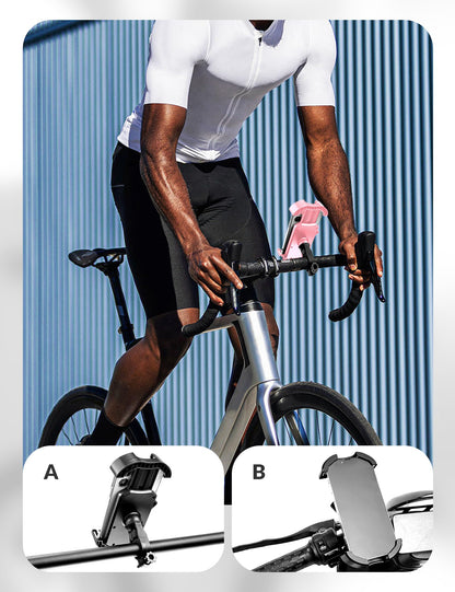 ROCKBROS Bike Phone Mount 360°Rotatable Phone Mount for Bicycle Motorcycle #Style_White (handlebar)